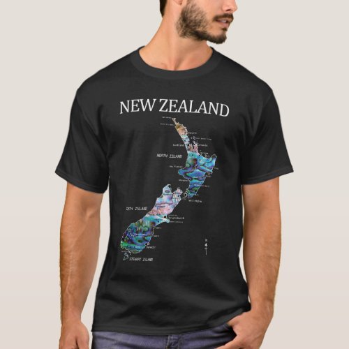NEW ZEALAND KIWI MAP T_Shirt