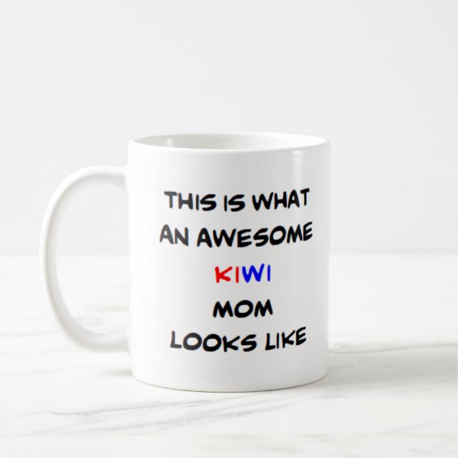 new zealand kiwi mom, awesome coffee mug (Left)