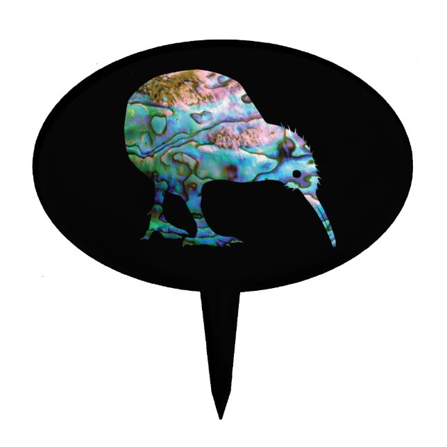 NEW ZEALAND KIWI PAUA CAKE TOPPER (Front)
