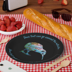 NEW ZEALAND KIWI PAUA CUSTOMIZABLE PAPER PLATES
