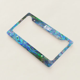 NEW ZEALAND KIWI PAUA LICENCE PLATE FRAME