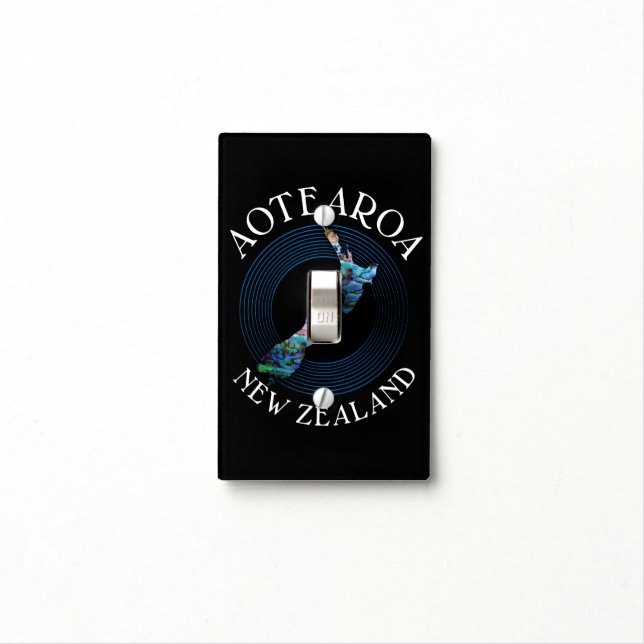 NEW ZEALAND KIWI PAUA LIGHT SWITCH COVER (In Situ)