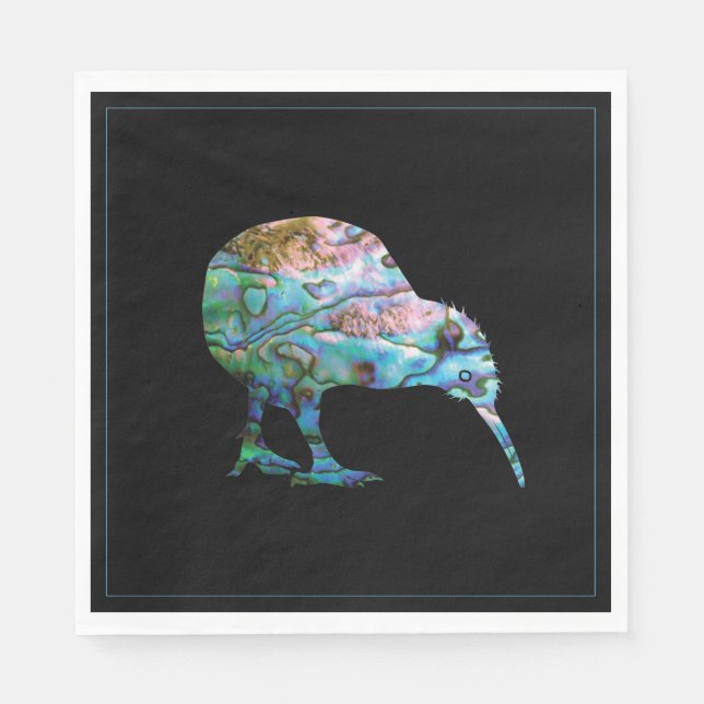 NEW ZEALAND KIWI PAUA NAPKIN (Front)