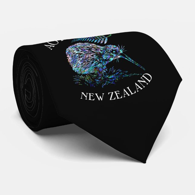 NEW ZEALAND KIWI PAUA NECK TIE (Rolled)