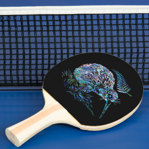 NEW ZEALAND KIWI PAUA PING PONG PADDLE