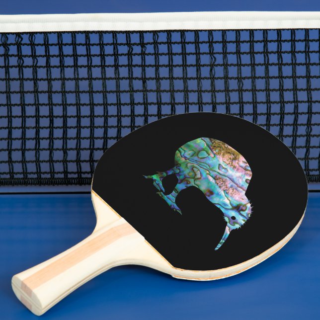 NEW ZEALAND KIWI PAUA PING PONG PADDLE (Insitu)