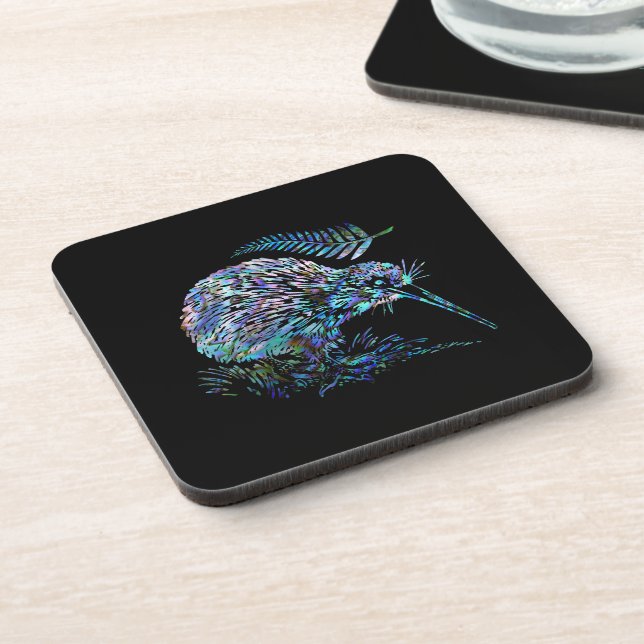 NEW ZEALAND KIWI PAUA STONE COASTER (Left Side)