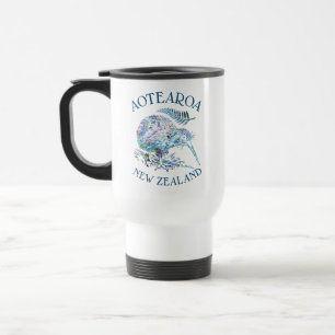 NEW ZEALAND KIWI PAUA TRAVEL MUG