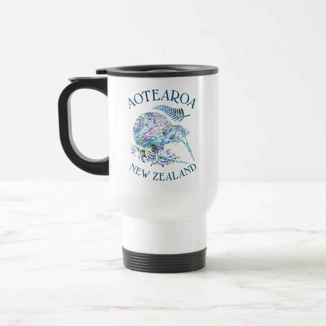 NEW ZEALAND KIWI PAUA TRAVEL MUG (Left)