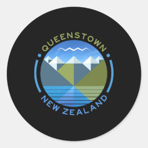 New Zealand Kiwi Queenstown Classic Round Sticker