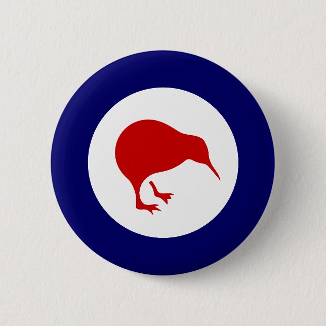 new zealand kiwi roundel military aviation badge button (Front)