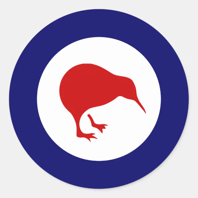 new zealand kiwi roundel military aviation sticker | Zazzle