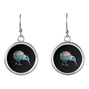 NEW ZEALAND KIWI SIMPLE PAUA EARRINGS