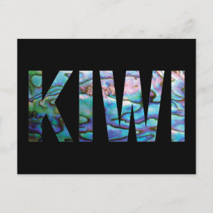 NEW ZEALAND KIWI SIMPLE PAUA POSTCARD