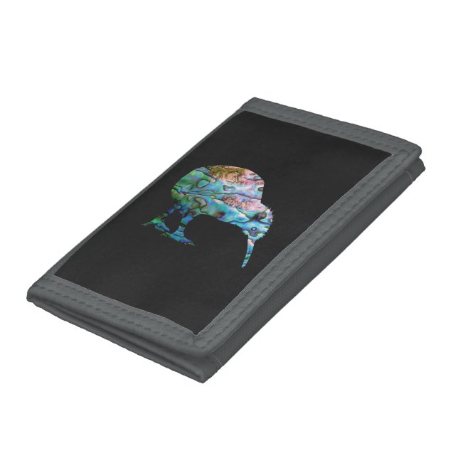NEW ZEALAND KIWI SIMPLE PAUA TRIFOLD WALLET (Bottom)