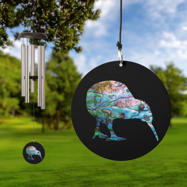 NEW ZEALAND KIWI SIMPLE PAUA WIND CHIME  (Outdoor)
