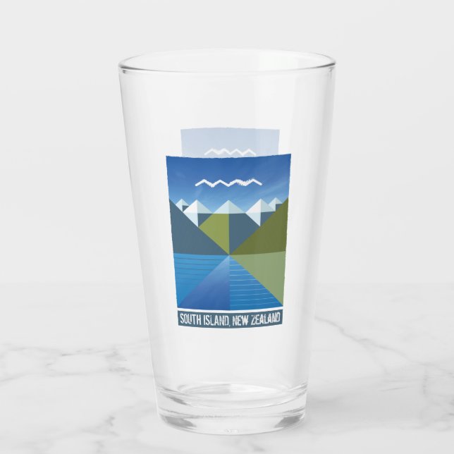 NEW ZEALAND KIWI SOUTH ISLAND GLASS (Back)