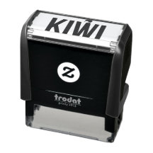 NEW ZEALAND KIWI TEXT SELF-INKING STAMP