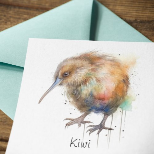 New Zealand Kiwi watercolor customizable