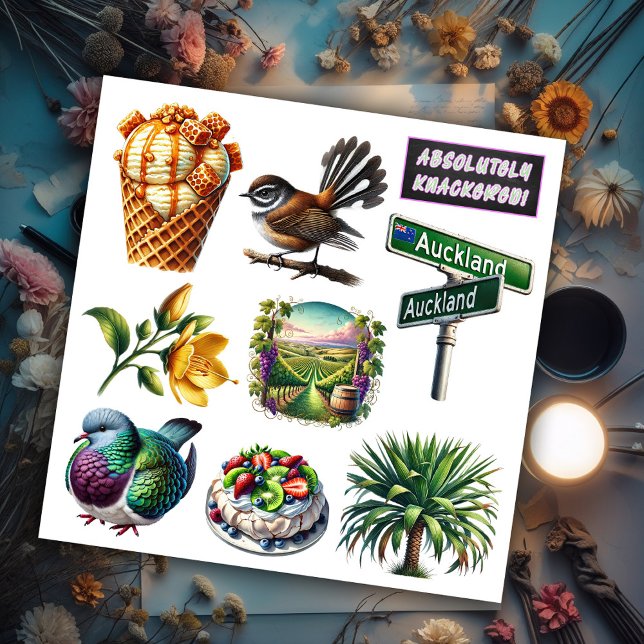 New Zealand Kiwiana Set 4  Sticker (Creator Uploaded)