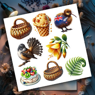 New Zealand Kiwiana Set 5 Sticker