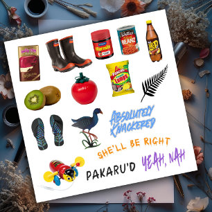 New Zealand Kiwiana Set 6 Sticker