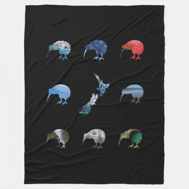 NEW ZEALAND KIWIS FLEECE BLANKET (Front)