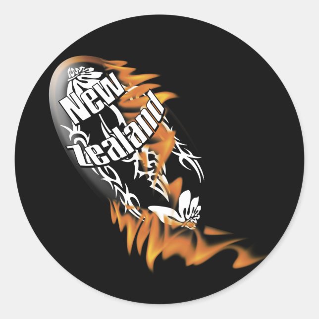 New Zealand Kiwis rugby supporters fan stickers (Front)