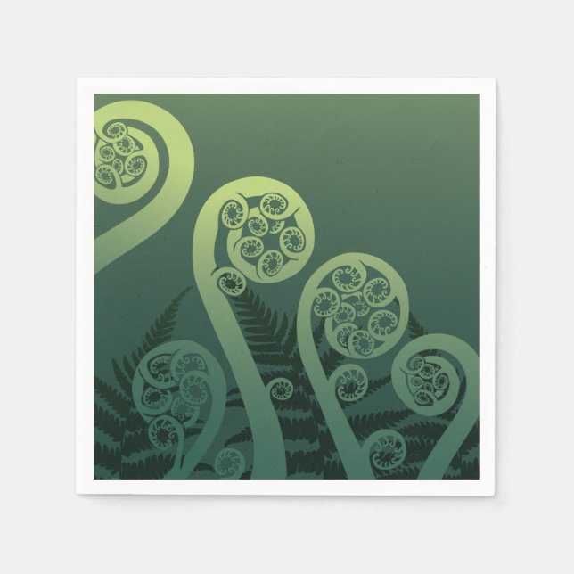 New Zealand Koru ferns Napkins (Front)