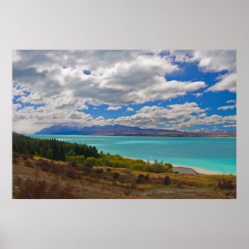 New Zealand: Lake Pukaki Poster by vladstudio at Zazzle