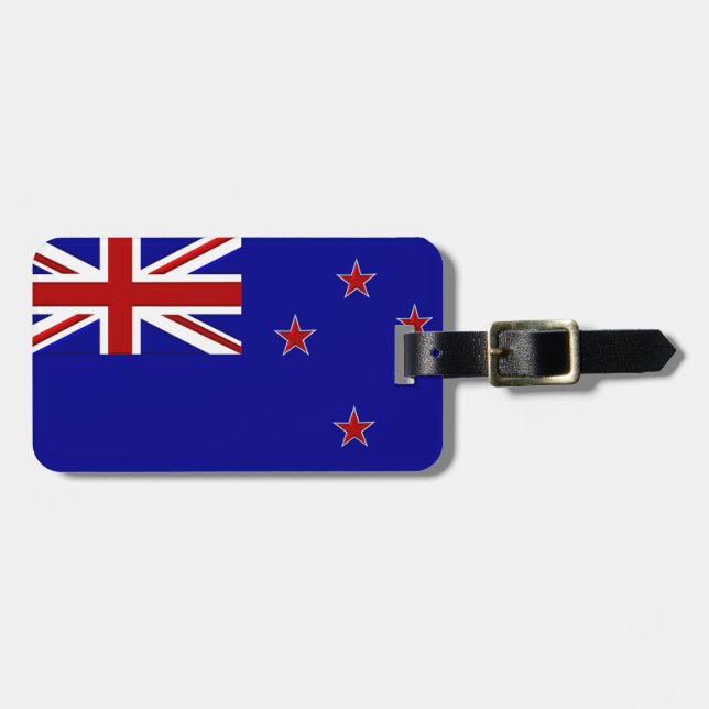 New Zealand Luggage Tag (add your contact info) (Front Horizontal)