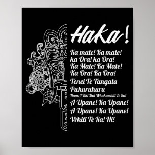 New Zealand Maori Haka - Ka Mate Rugby Tee Poster
