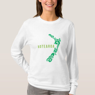 New Zealand Map Aotearoa New Zealander Gift Idea T-Shirt