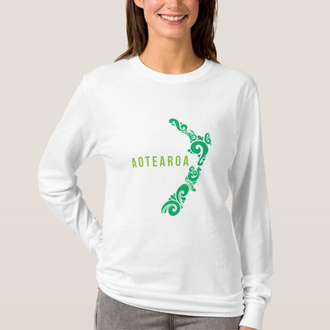 New Zealand Map Aotearoa New Zealander Gift Idea T-Shirt (Front)