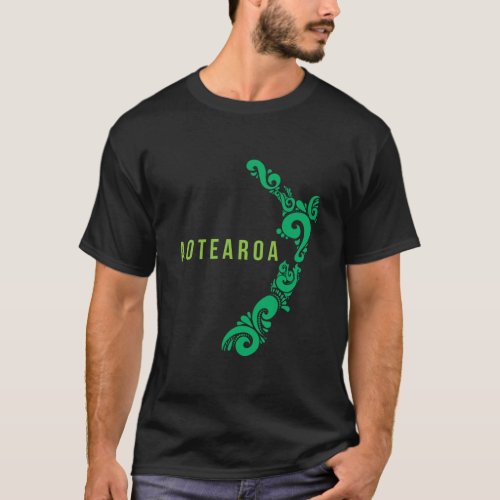 New Zealand Map Aotearoa New Zealander Gift Idea T_Shirt