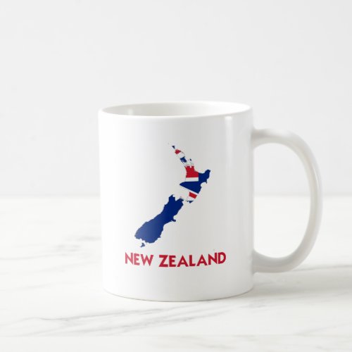 NEW ZEALAND MAP COFFEE MUG