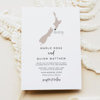 New Zealand Map Destination Travel Wedding