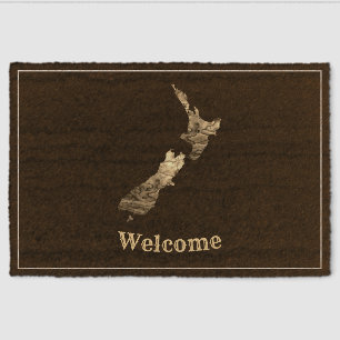 NEW ZEALAND MAP DOORMAT FIBER DOORMAT