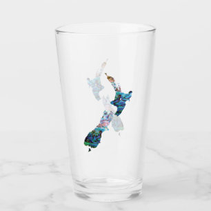 NEW ZEALAND MAP PAUA GLASS
