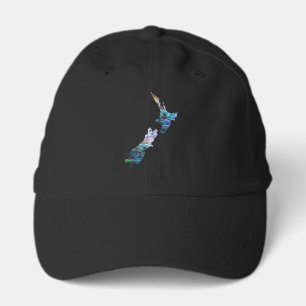 NEW ZEALAND MAP PAUA PERFORMANCE CAP