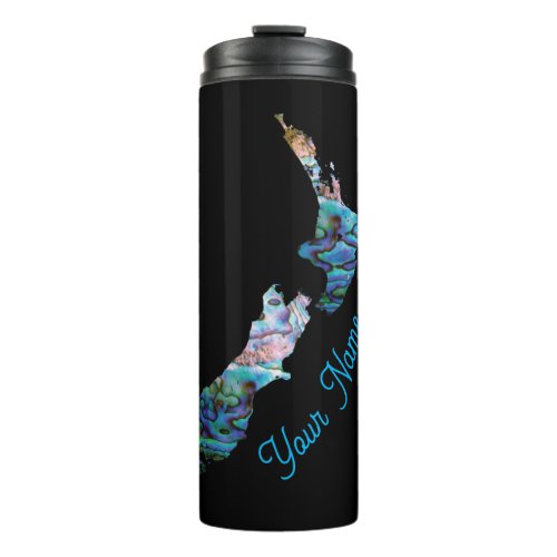 NEW ZEALAND MAP PAUA THERMAL TUMBLER