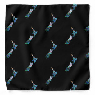 NEW ZEALAND MAP SIMPLE PAUA BANDANA
