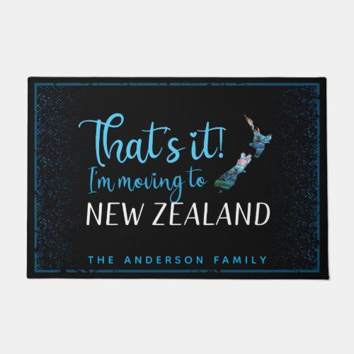 NEW ZEALAND MAP SIMPLE PAUA DOORMAT