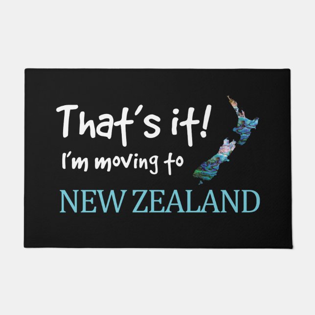 NEW ZEALAND MAP SIMPLE PAUA DOORMAT (Front)