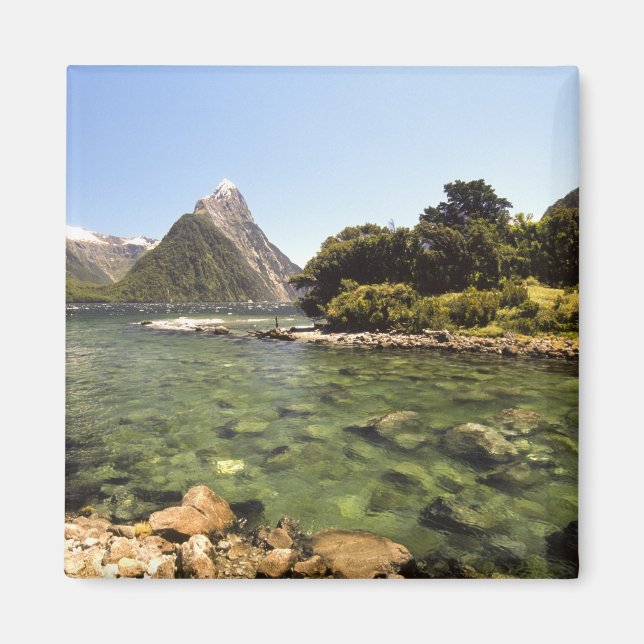 New Zealand, Mitre Peak, & Bowen River entering Magnet (Front)