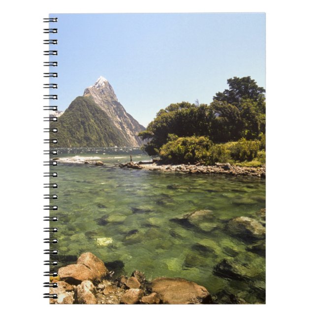 New Zealand, Mitre Peak, & Bowen River entering Notebook (Front)
