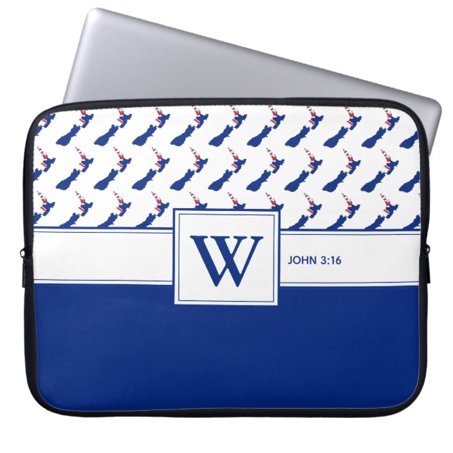 NEW ZEALAND Monogram Laptop Sleeve (Front)