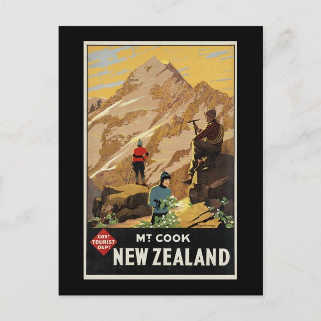 New Zealand Mount Cook Postcard (Front)