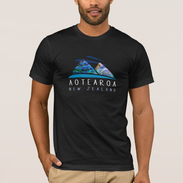 NEW ZEALAND MOUNTAINS PAUA T-Shirt (Front)