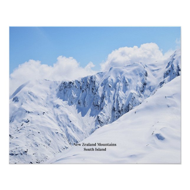 New Zealand Mountains Poster (Front)